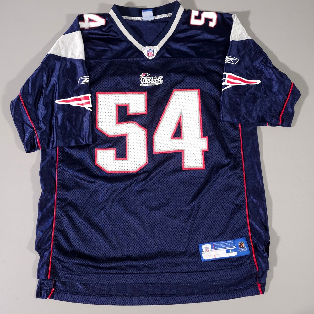 Reebok Jersey Mens L Navy Tedy Bruschi New England Patriots NFL Football 54